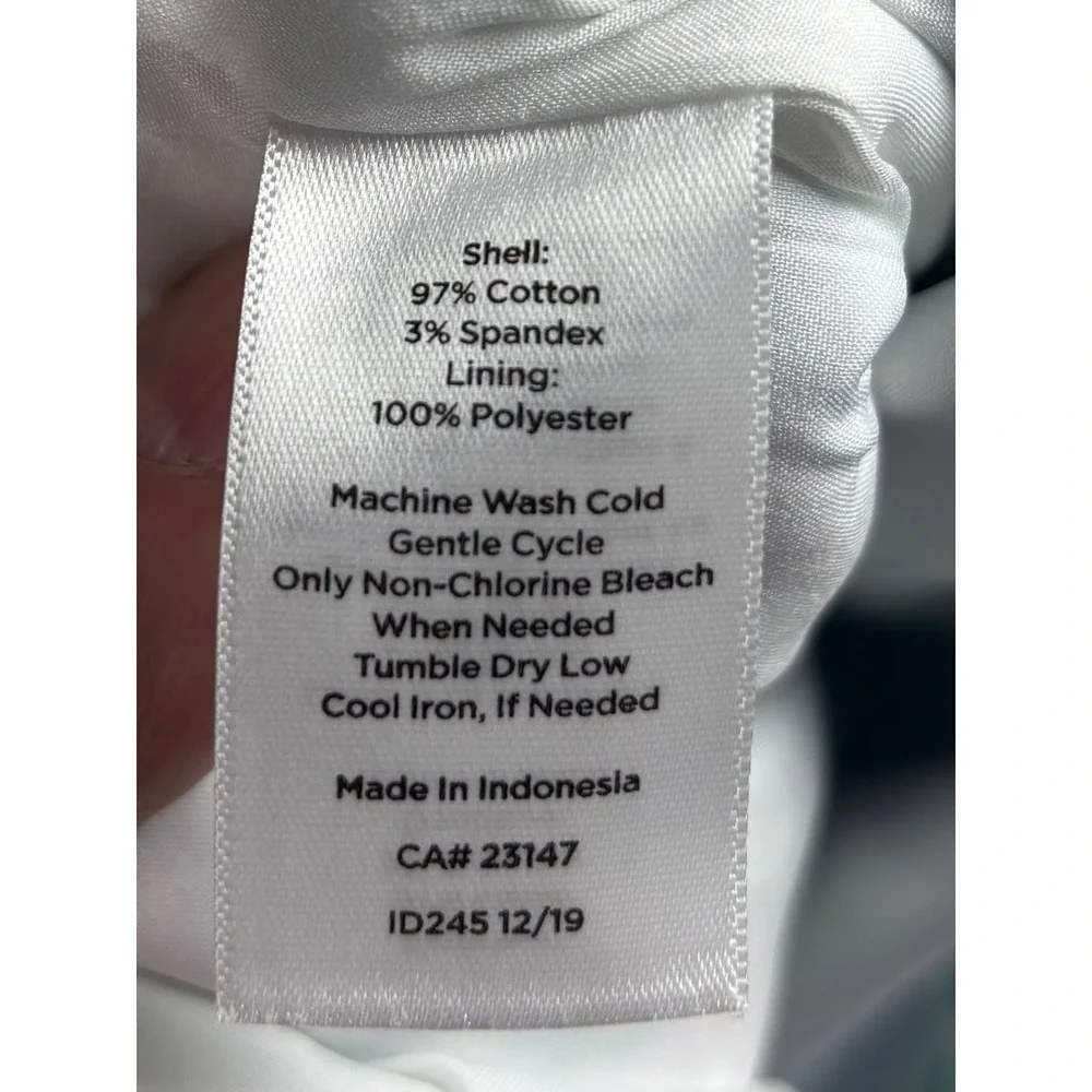 Talbots Pastel Canvas A-Line Skirt 20W Medallion Print Lined Plus Cotton Spandex